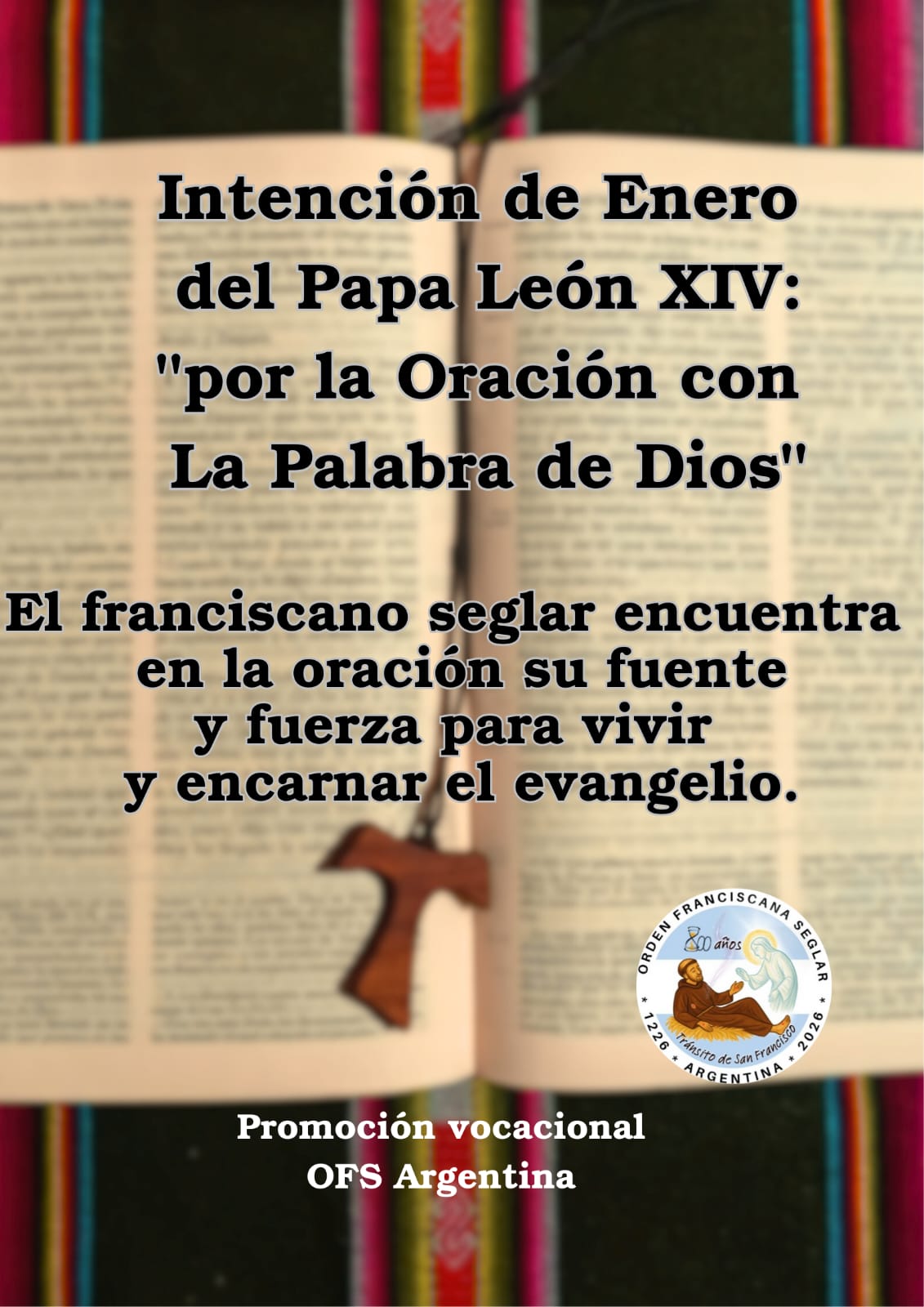 Intenciones de enero del Papa Leon XIV - Promoción Vocacional OFS de Argentina