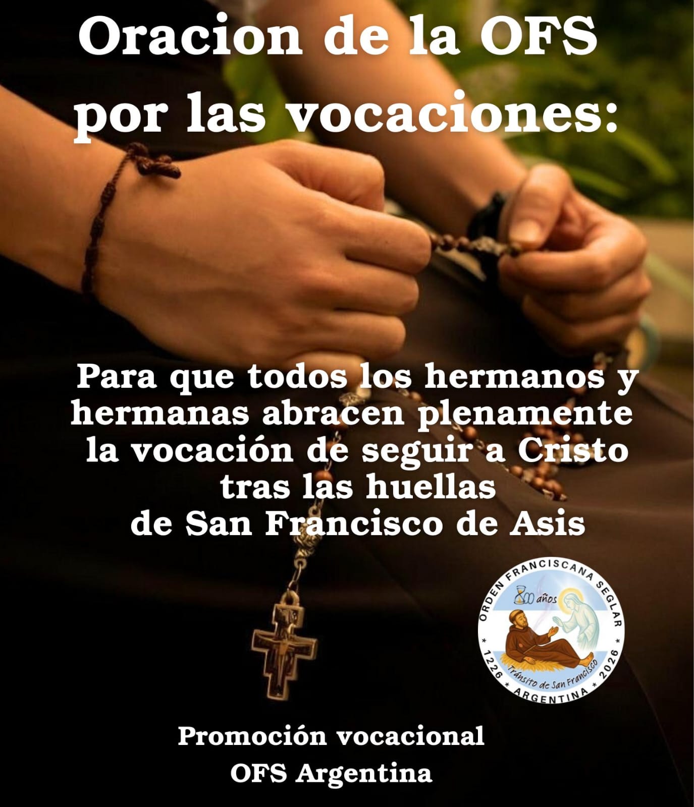Promoción vocacional Oracion CIOFS intenciones de enero 2026.jpeg