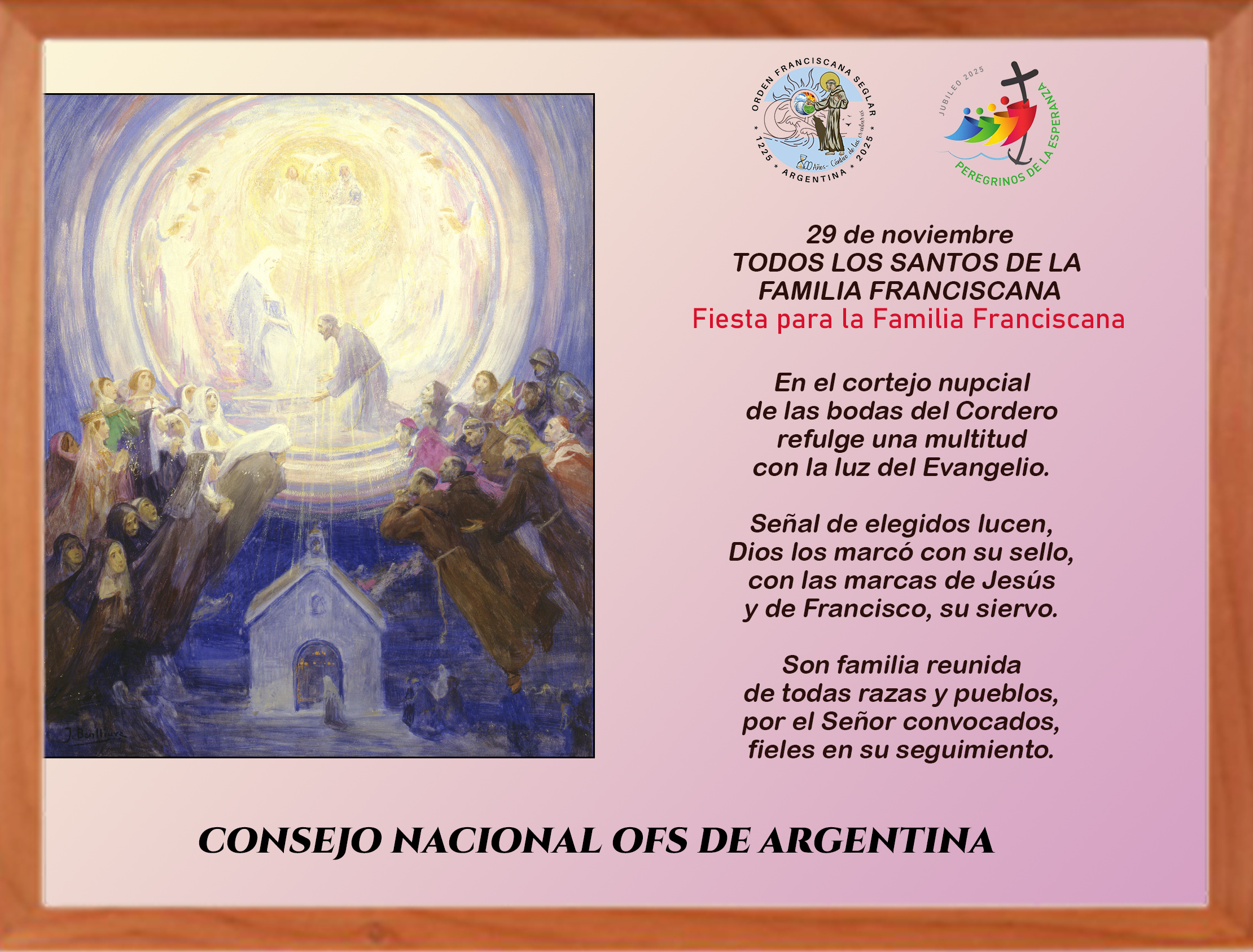 29 de noviembre Todos los Santos de la Famila Franciscana